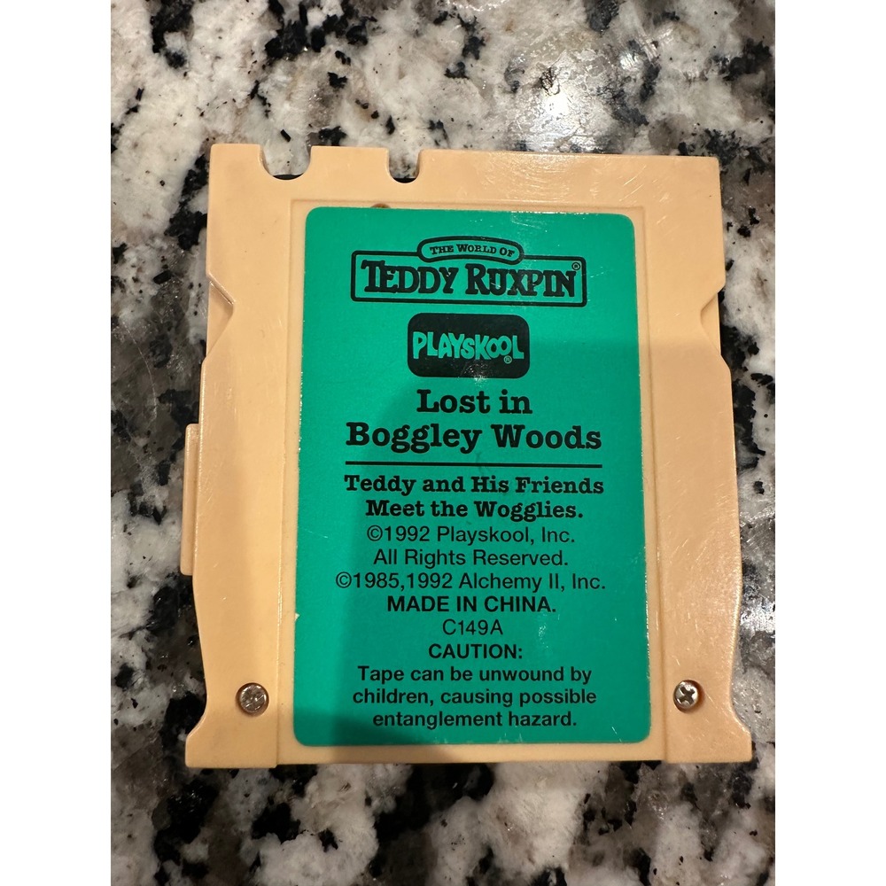 Vintage Teddy Ruxpin Lost in‎ Boggley Woods Playskool Cassette Tape C149A 1992